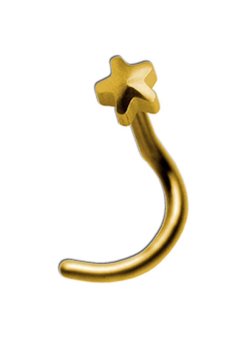 إكس 8 بودي هاردوير نجمة أنف مطلية بالذهب عيار 24 صنع في الولايات المتحدة الأمريكية - Image 1