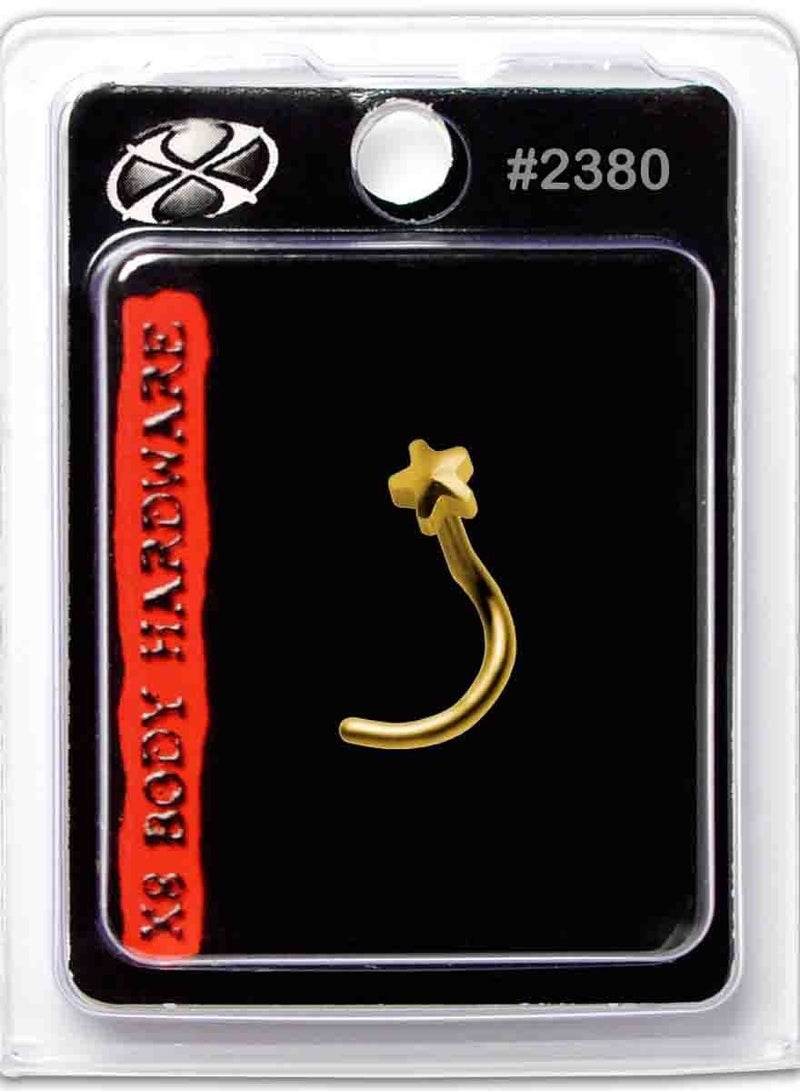 إكس 8 بودي هاردوير نجمة أنف مطلية بالذهب عيار 24 صنع في الولايات المتحدة الأمريكية - Image 2