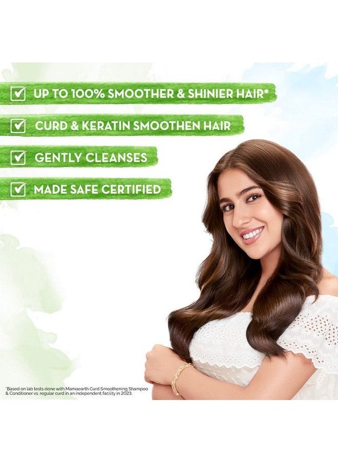 Mamaearth - Curd Smoothening Shampoo For Women And Men; With Curd & Keratin For Smooth & Shiny Hair 250 Ml; Nourishes Dry Hair And Controls Frizz - Image 1
