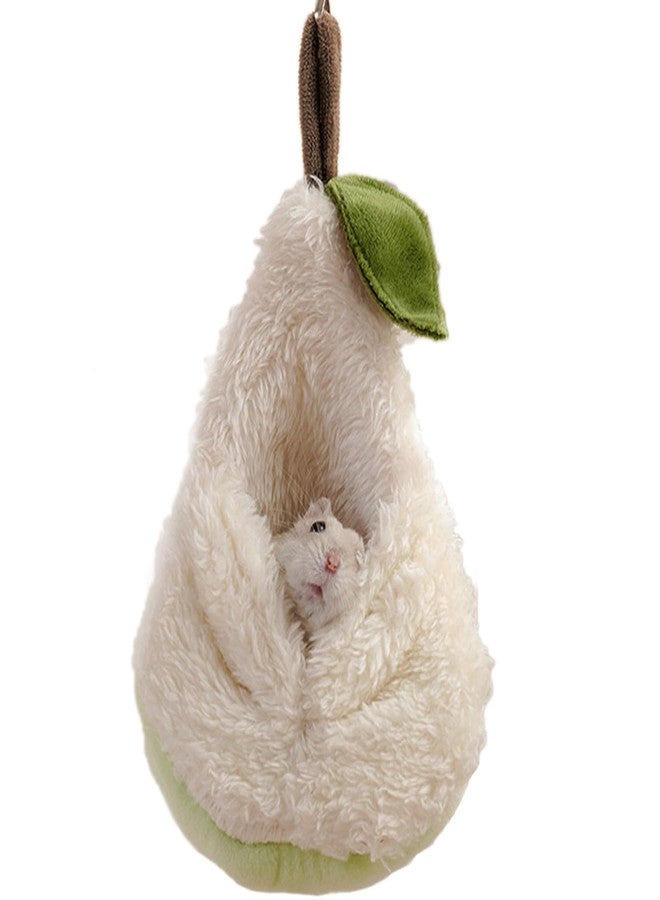 PAPIEEED Pear-Shaped Hamster Pouch Bed - Plush Sugar Glider Hideout, Small Pet Habitat Decoration Cozy Cage Accessories for Mice, Gerbil, Golden Bear, Degu - Image 1