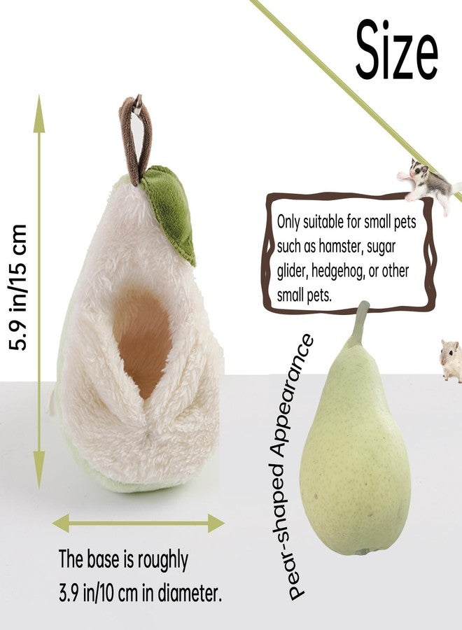 PAPIEEED Pear-Shaped Hamster Pouch Bed - Plush Sugar Glider Hideout, Small Pet Habitat Decoration Cozy Cage Accessories for Mice, Gerbil, Golden Bear, Degu - Image 3