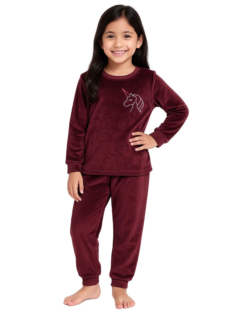 Kuchipoo Girl Winterwear Sweatshirt and Trackpant Set (KUC-PSUT-219, 7-8 Years, Multi-Colored) - Image 5