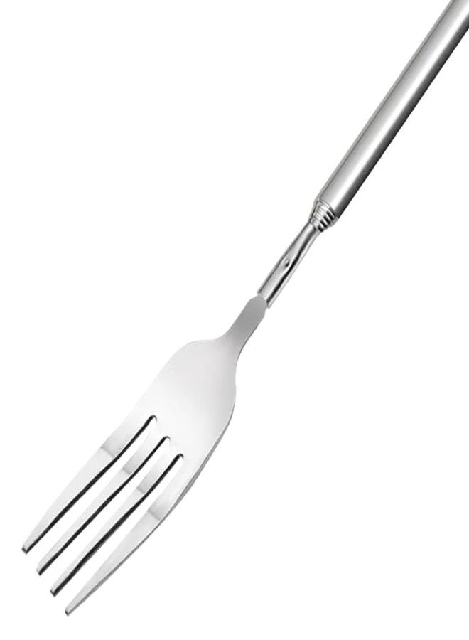 Bilkeru Stainless Steel Extendable Fork 8.7-25.4 Inch Long Extendable Handle Dinner Fruit Dessert Forks for Barbecue, Dinner, Dessert, Fruit (1 Fork) - Image 4