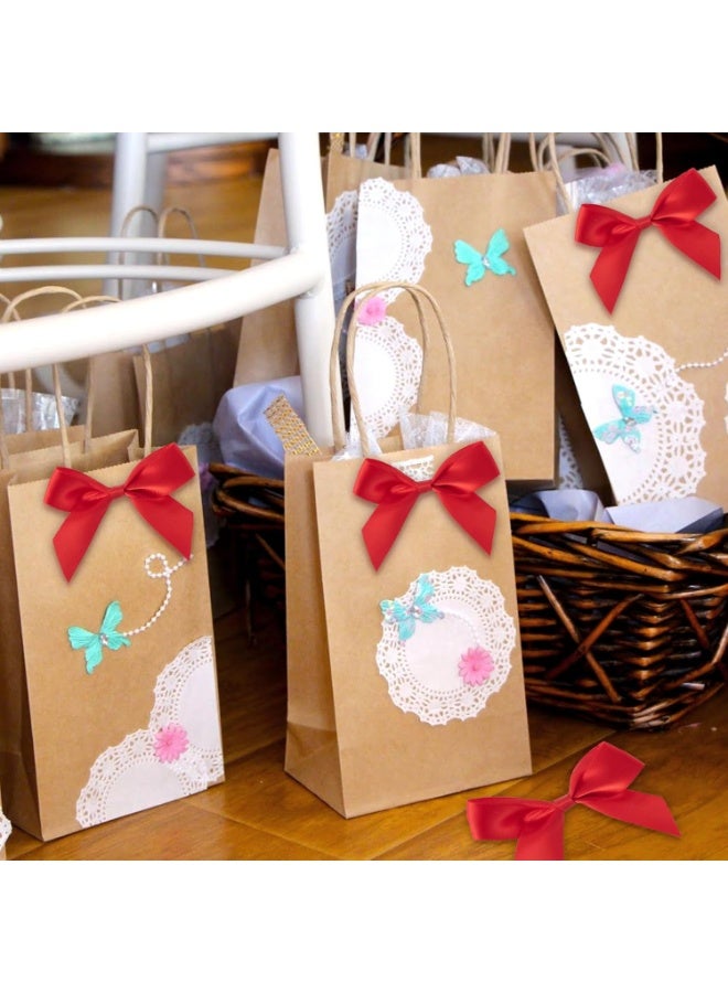 سونسر 10 قطع من أقواس التفاف ذاتية اللصق، شريط من الساتان الناعم غير الباهت لعروس حفل زفاف عيد ميلاد حفلة زينة حفلات الزفاف (أحمر)  - أحمر أزرق أزرق وردي - Image 4