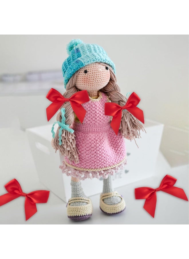 سونسر 10 قطع من أقواس التفاف ذاتية اللصق، شريط من الساتان الناعم غير الباهت لعروس حفل زفاف عيد ميلاد حفلة زينة حفلات الزفاف (أحمر)  - أحمر أزرق أزرق وردي - Image 5