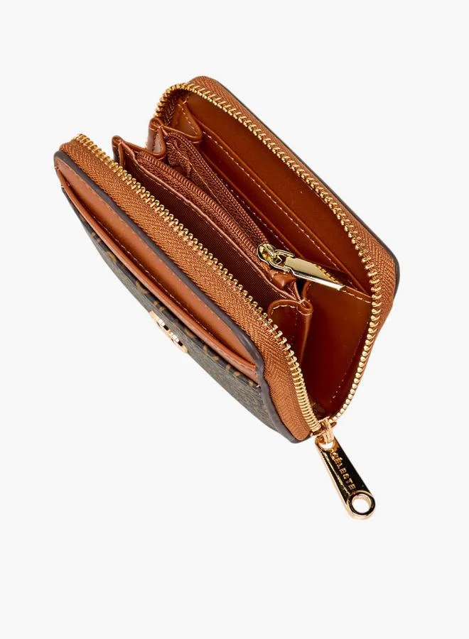 Celeste Monogram Print Zip Around Wallet