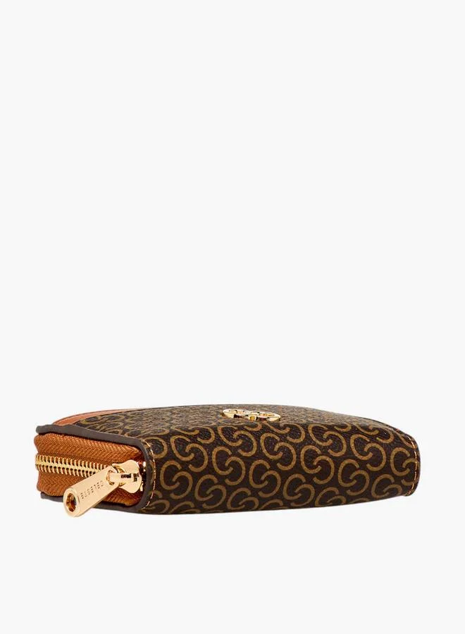 Celeste Monogram Print Zip Around Wallet