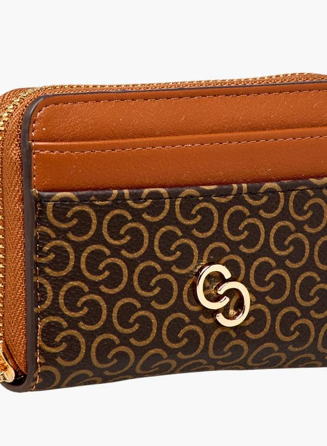 Celeste Monogram Print Zip Around Wallet