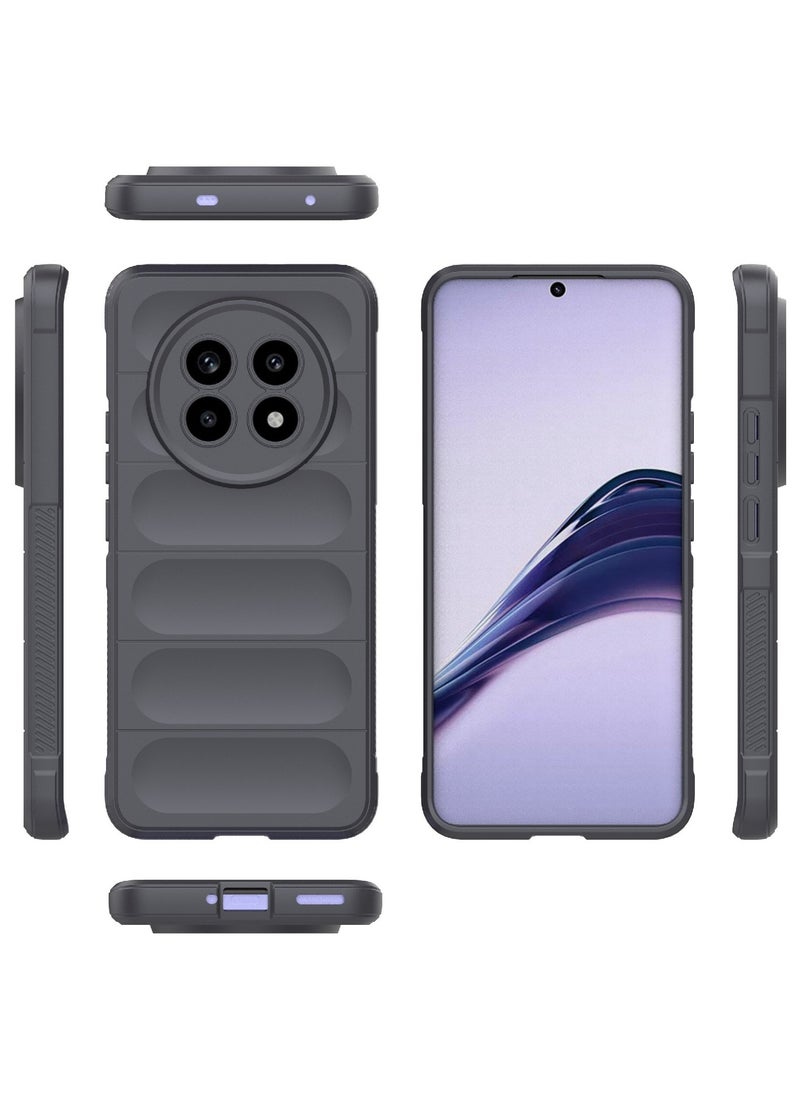 Generic Phone case cover Magic Shield TPU + Silicone Shockproof Phone Case For Realme 13 Pro / Realme 13 Pro Plus (Dark Grey)  - Image 3