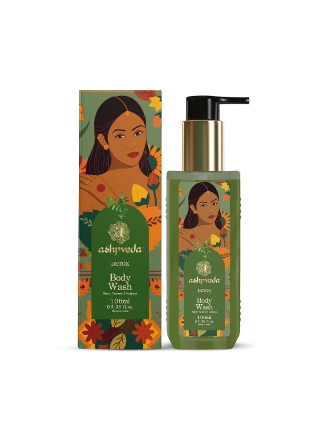 Ashpveda Detox Body Wash | Enriched with Neem, Turmeric & Nutgrass | Purifies, Detoxifies & Refreshes Skin | Ayurvedic Body Care 100ml - Image 1