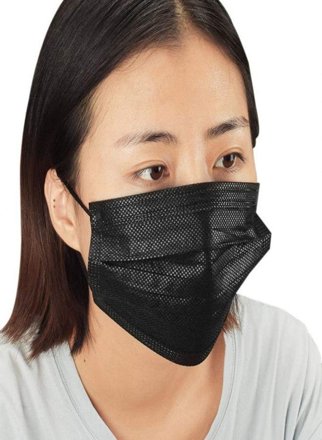 GreatDio® Disposable Face Masks, 3 Ply Breathable Face Masks with Comfortable Elastic Ear Loop With Nose Pin For Adults Men Women Teens 50 Pcs Set (Black) - Image 5