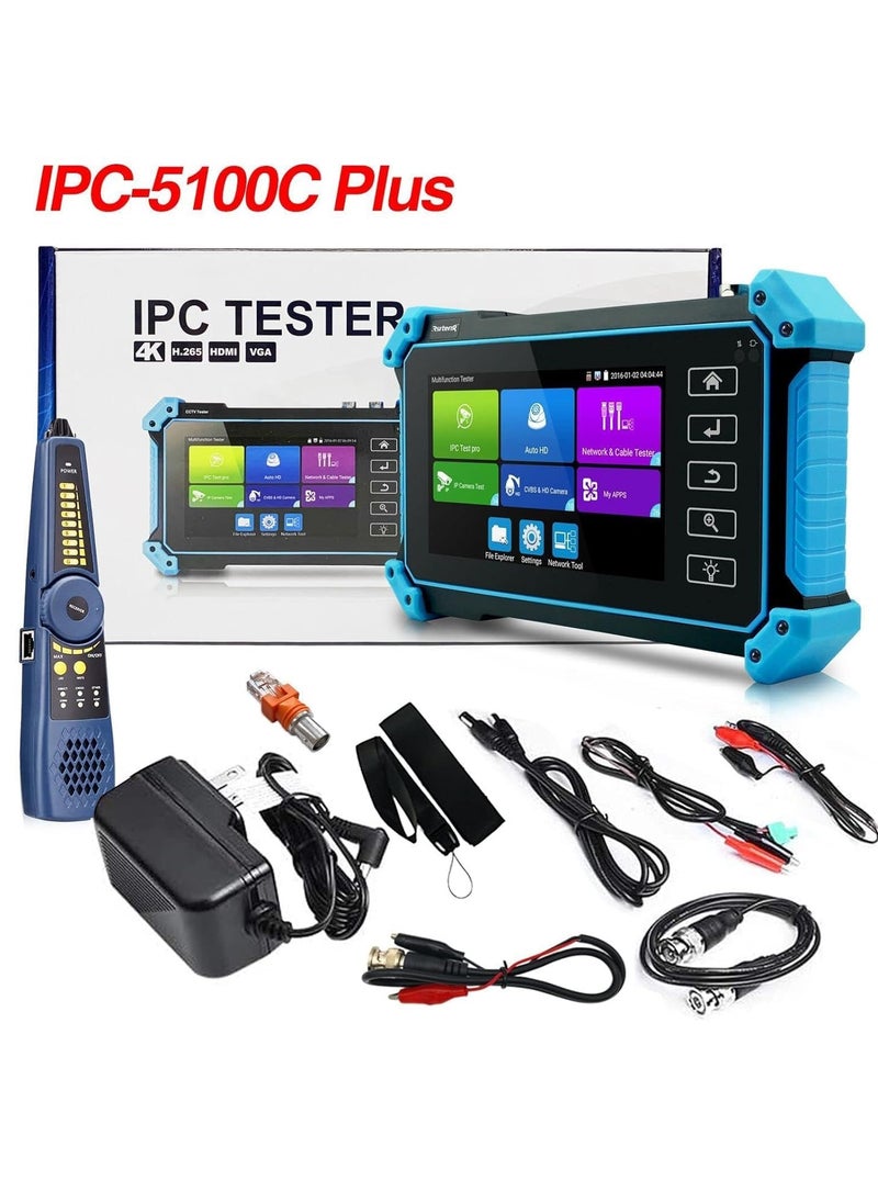 Generic - IPC-5100C PLUS IP Camera Tester, 5-Inch Touch Screen, PTZ Control, PoE Power Output - Image 1