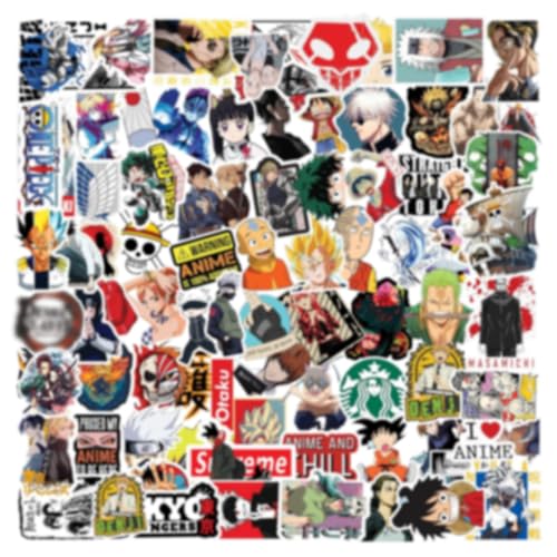 CodersParadise Pack of 102 Random Anime Aesthetic Vinyl Stickers for Laptop, Journal, Bike Helmet, Diary, Guitar, Mobile Case - Waterproof, self-adhesive, 3 inch - Image 1