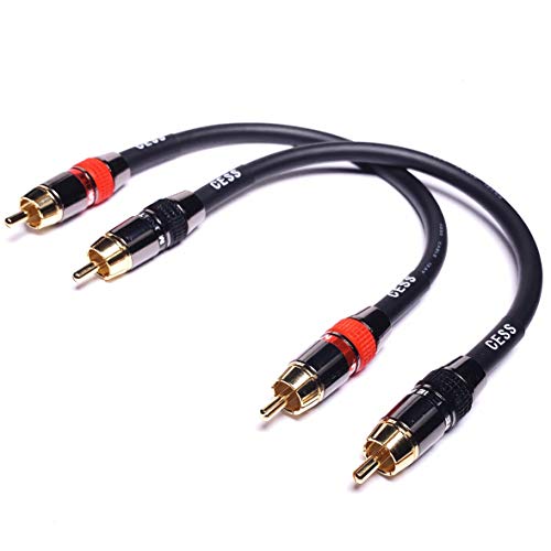 CNCESS CESS-163-2f Heavy Duty Low Noise 12AWG Premium RCA Audio Patch Cable (2 Feet) - Image 4