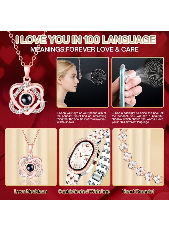 Pasuvsigt Preserved Real Roses with I Love You 100-Language Necklace, LED Music & Lights Romantic Wooden Handmade Birthday Gift for Her Wife Girlfriend Women on Birthday Anniversary Xmas-1 red Rose - Image 4