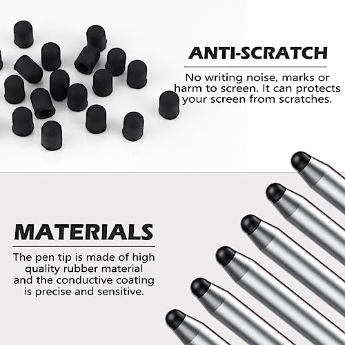 YOLUFER 20 Pieces Replacement Tips Touch Screen Pens Tips Silicone Rubber for Touch Pen (Outer Diameter 6mm, Inner Diameter 4mm) - Image 3