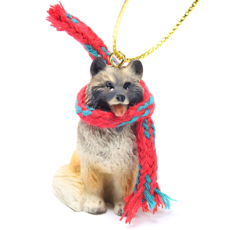 Keeshond Tiny One Miniature Christmas Ornament