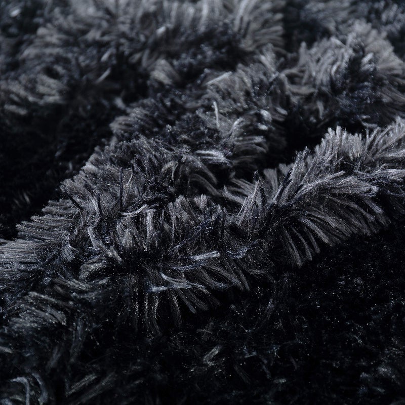 Reafort Luxury Long Hair  PV Fur  Faux Fur Body Pillow Cover/Case 21""x54"" with Hidden Zipper Closure (21""x54"" Body Pillow Cover  Black) - Image 5