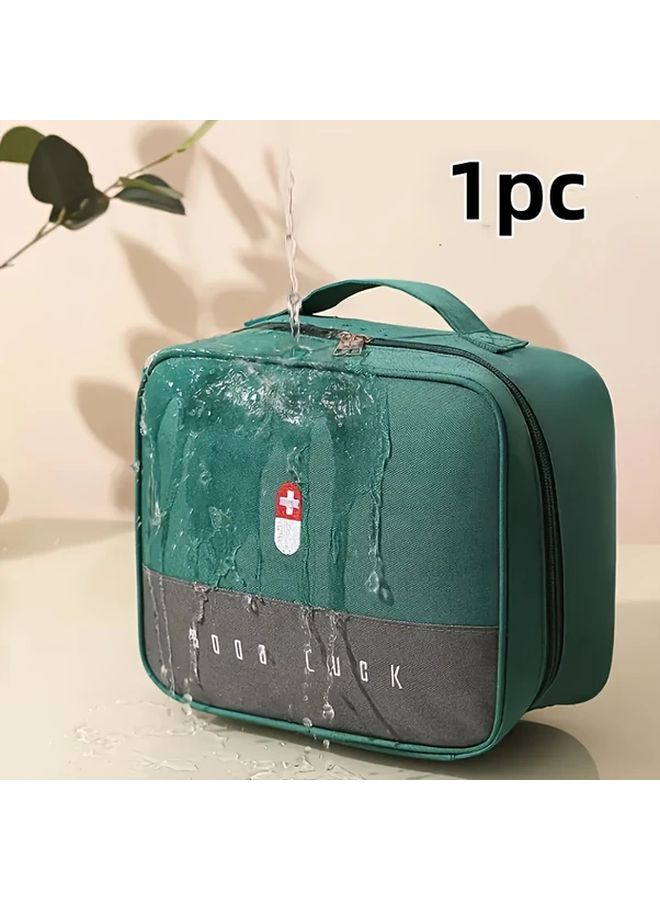 Green Immunity Kit Portable Home Storage Health Bag Medical Pouch Washable Lightweight - Image 2