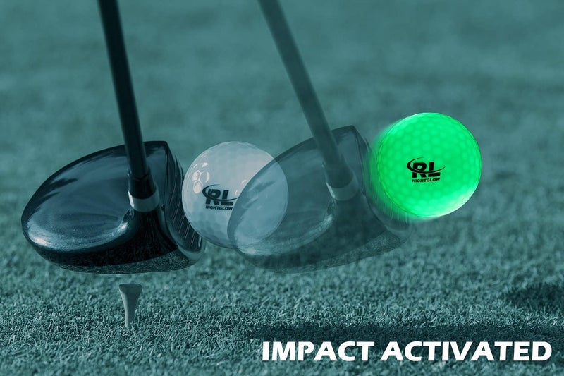 RL Glow in The Dark Golf Balls, LED Light up Glow Golf Ball for Night Sports, Super Bright, Colorful and Durable, Impact Activated with an 10 Minutes Timer, 6 Colors Pack - Image 5