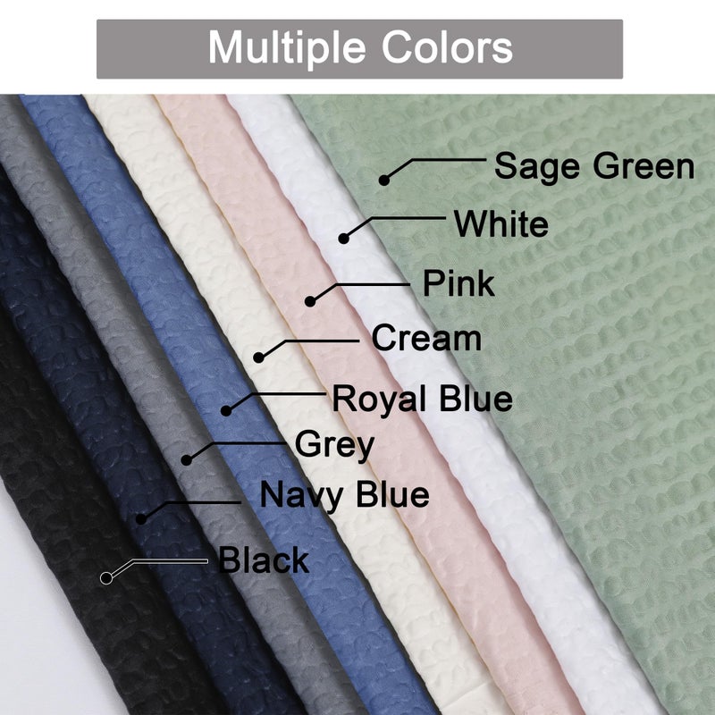 OVZME Berry Stall Fabric Shower Curtain 36 x 72 Inch - Soft & Waffle Small Sage Green Shower Curtain for Bathroom with Texture for Narrow Stall Size, Machine Washable Water Resistance, Sage Green - Image 4