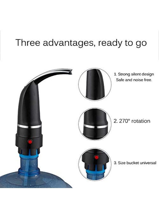 Water Bottle Dispenser, Electric Cold Drink Beverage Pump, Top Loading Type for Desktop Countertop Home Kitchen Office, USB Charging Automatic Drinking Water Pump,Blue - Image 3