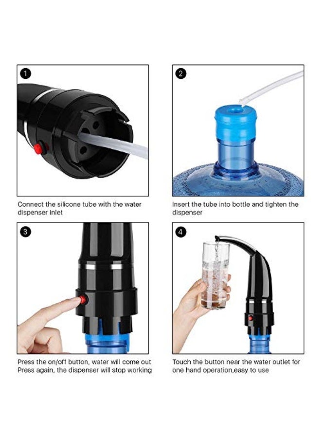 Water Bottle Dispenser, Electric Cold Drink Beverage Pump, Top Loading Type for Desktop Countertop Home Kitchen Office, USB Charging Automatic Drinking Water Pump,Blue - Image 5