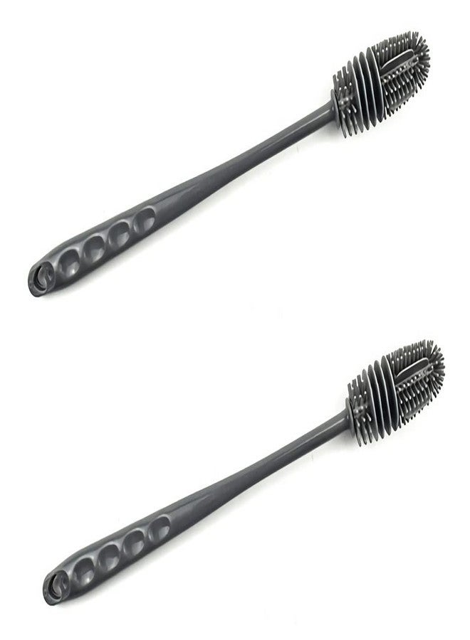 Solida Long Handle Bottle Cleaning Brush, Versatile for Baby Bottles, Water Bottles, Containers, Vases, Glass (Brush-A, Pack of -2 - Image 1