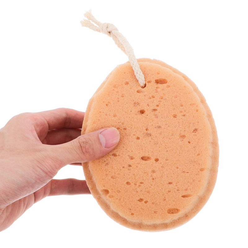 Light Brown Natural Honeycomb Bath Sponges 3pcs Soft Exfoliating Body Scrubber for Adults - Image 4
