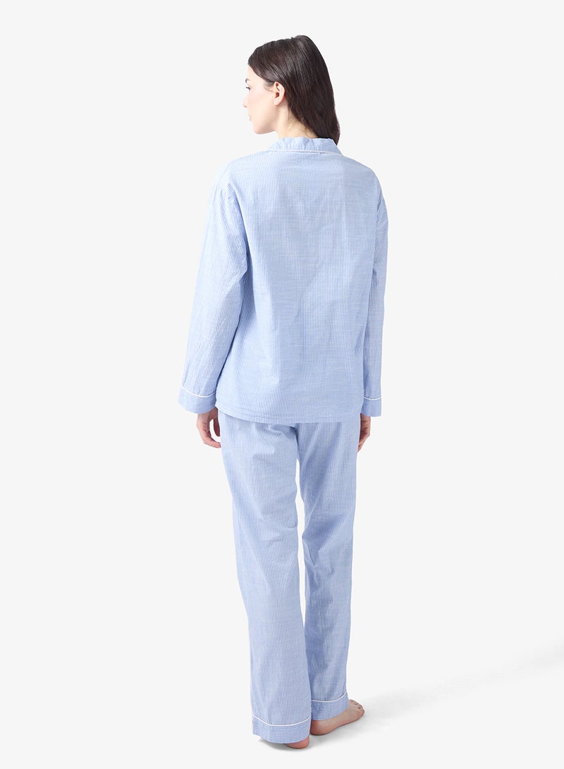 hunkemoller Striped Long sleeve nightwear shirt - Image 2