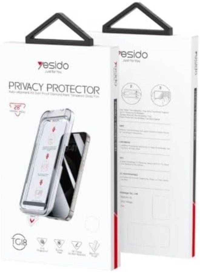 يسيدو واقي شاشة Yesido TG18 لهاتف iPhone 15 Pro - Image 2