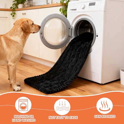 LEHNI Backseat Pet Bed Mat, Deluxe Dog Seat Covers,Truck Plaid Dog Bed for Car Back Seat, Non-Slip Travel Pet Mat, Back seat Extenders for Car/SUV (for L-Black) - Image 5