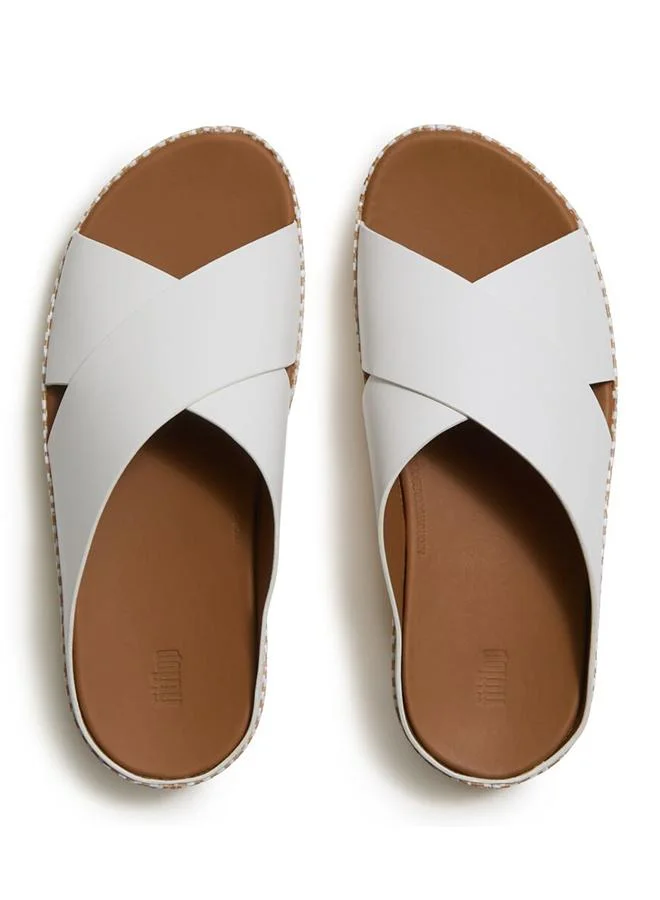 Fitflop  LULU LUX GRAPHIC-WEAVE LEATHER CROSS SLIDES for Women | Best Price UAE