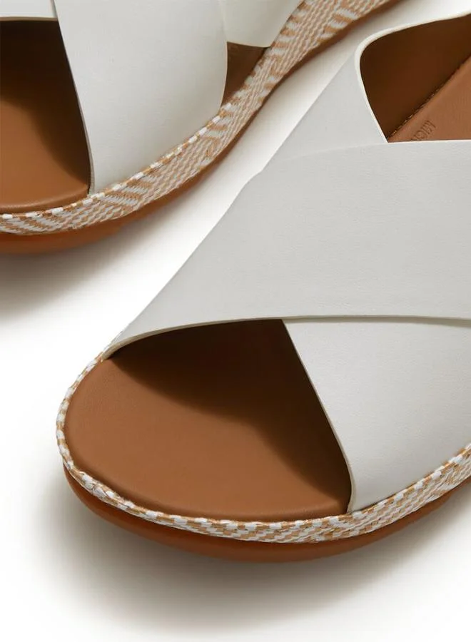 Fitflop  LULU LUX GRAPHIC-WEAVE LEATHER CROSS SLIDES for Women | Best Price UAE