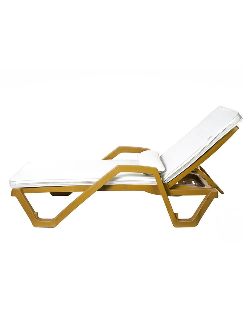 SUNBED MARE (BEIGE AND WHITE)