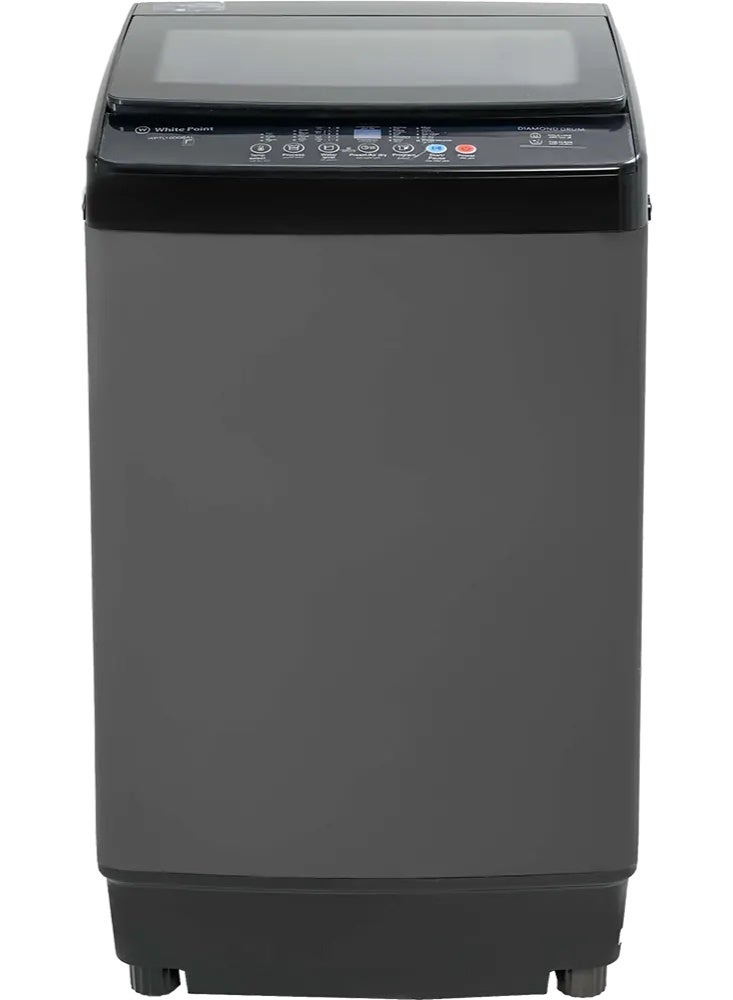 White Point Top-Loading Automatic Washing Machine, 10 kg, Digital Display, Diamond Drum, Dark Gray, WPTL10DGBAL - Image 1