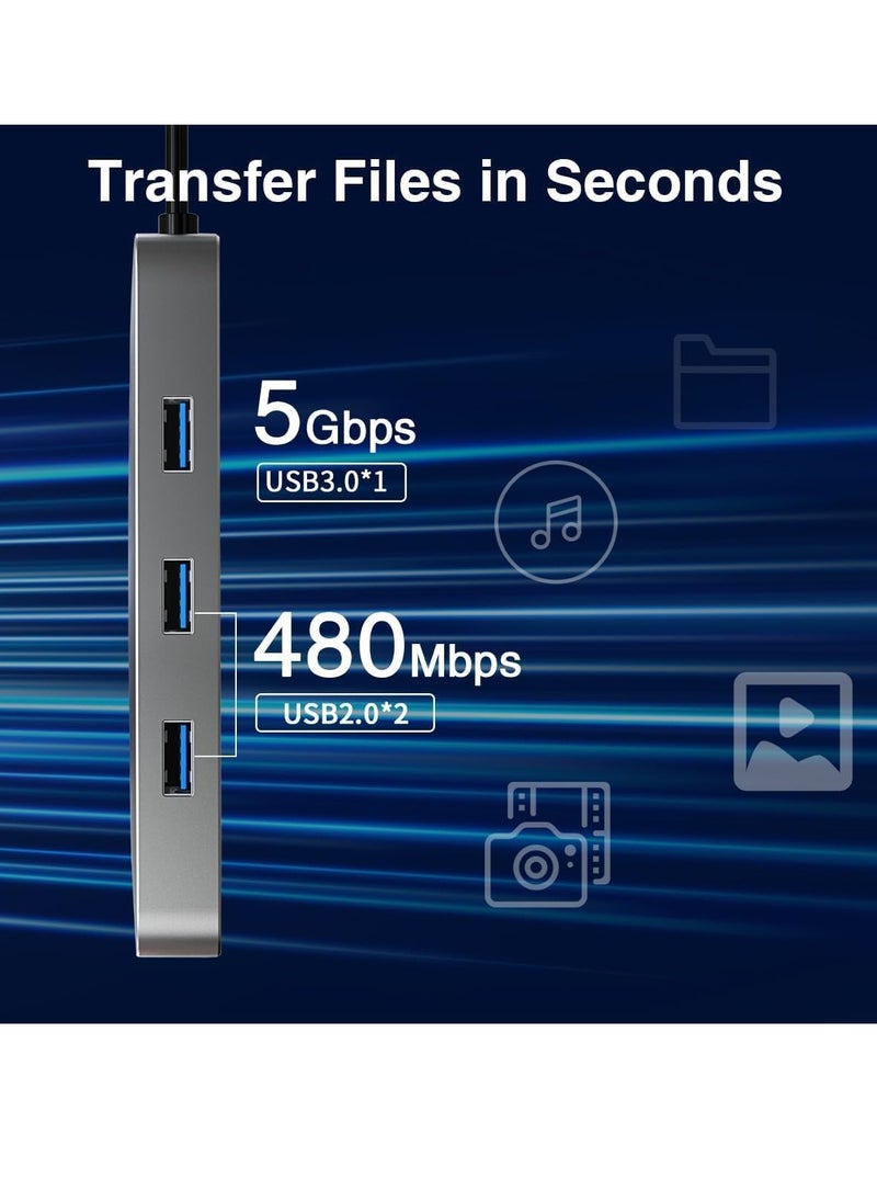 JAJEEK 10-in-1 USB C HUB to HDMI 4K Adapter with VGA, 100W PD Charging, USB 3.0/2.0, Gigabit Ethernet, SD/TF Card Reader, 3.5mm Audio, Type-C Docking Station for MacBook & More  - Image 4
