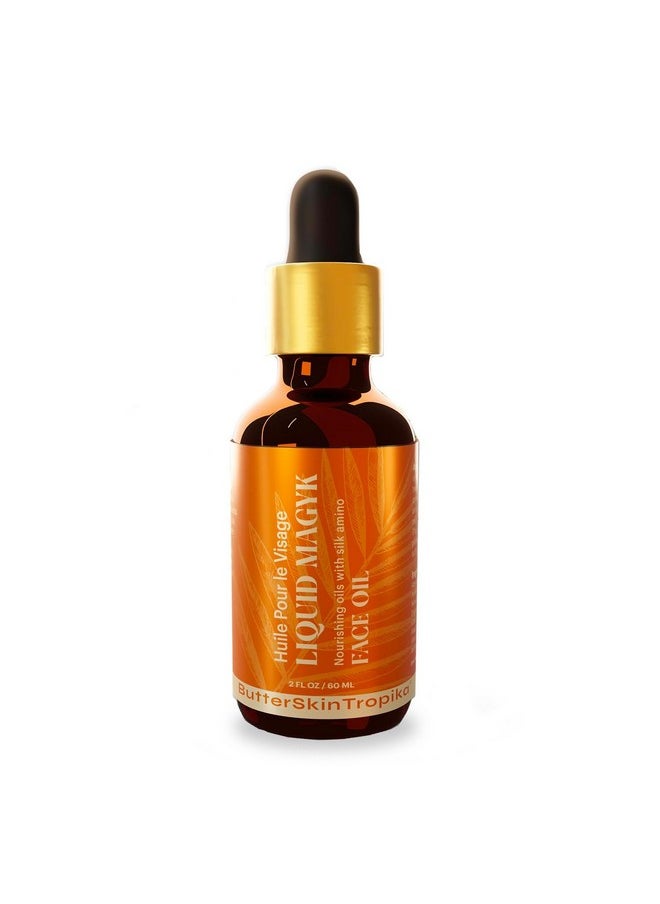 ButterSkinTropika Liquid Magyk Face Oil Hydrating Facial Oil Serum With Silk Amino Fats Antioxidants Carotenoids Lycopene And Vitamins E C & A  - Image 1