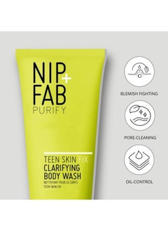 NIP+FAB Nip+Fab Teen Skin Fix Clarifying Body Wash with Salicylic Acid & Wasabi Extract, 6.76 fl oz  - Image 4