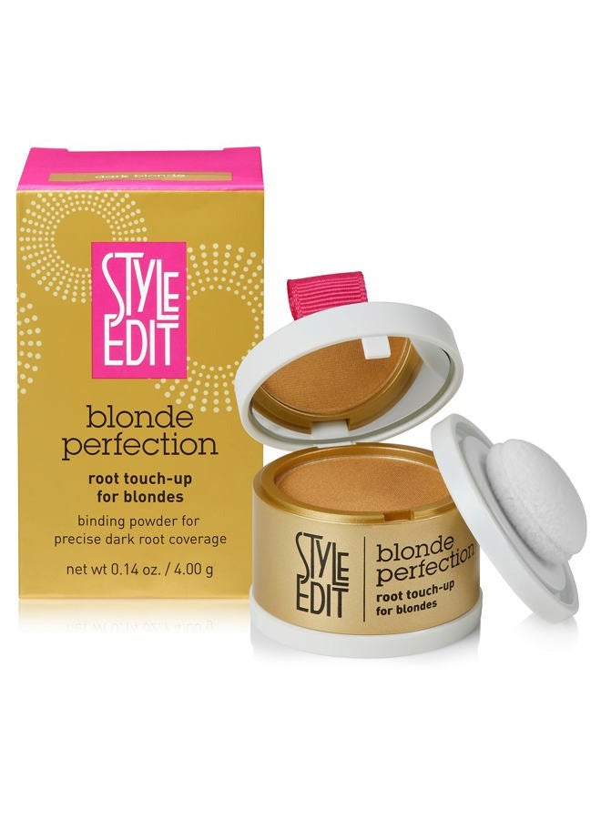 STYLE EDIT Root Touch Up Powder by Style Edit | Temporary Color for Dark Blonde Hair with Highlights, Grays, Thinning Areas, and Hairline | Mineral-Infused Concealer | 0.14 oz. - Image 1
