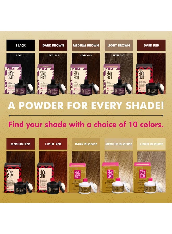 STYLE EDIT Root Touch Up Powder by Style Edit | Temporary Color for Dark Blonde Hair with Highlights, Grays, Thinning Areas, and Hairline | Mineral-Infused Concealer | 0.14 oz. - Image 4