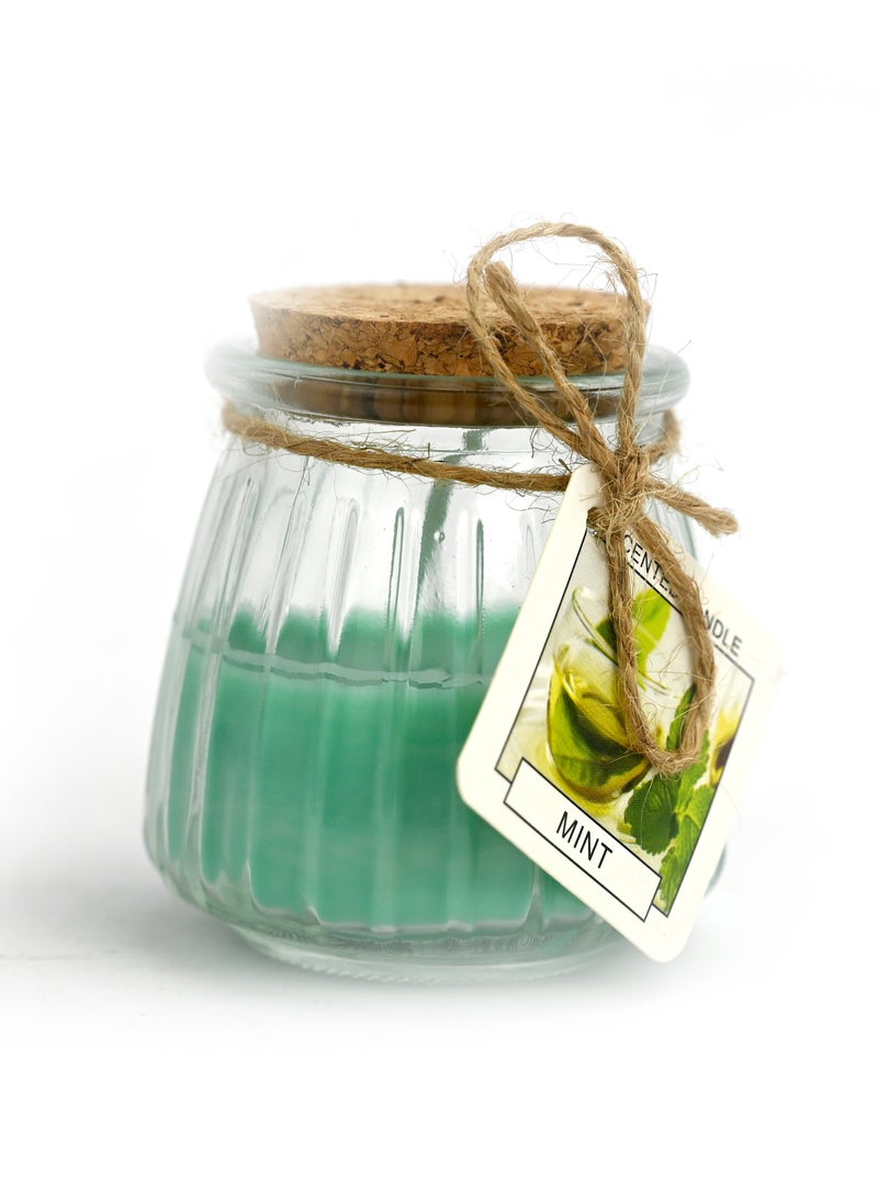 Mint Scented Candle For Refreshing Aroma, Sea Green Candles Scented, Gift For Women Birthday Unique, Gift For Her For Special Occasions, Womens Day Gift  - Image 1