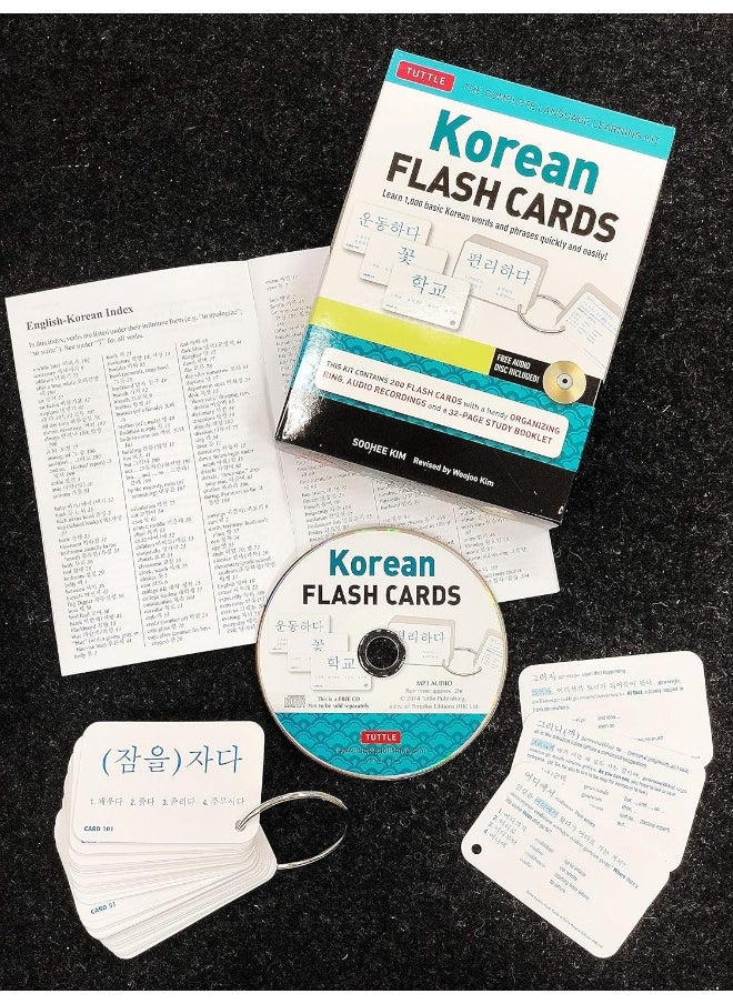 Korean Flash Cards Kit: Learn 1,000 Basic Korean Words and Phrases Quickly and Easily! (Hangul & Romanized Forms) Downloadable Audio Included  - Image 5