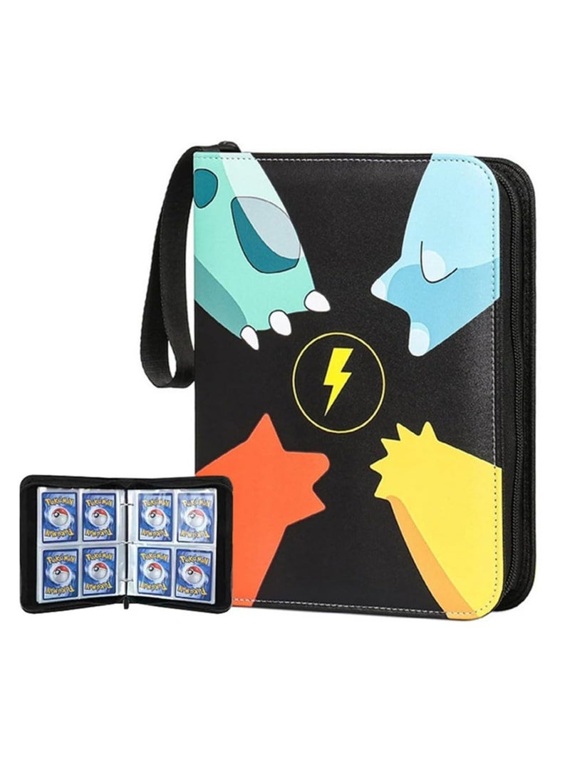 ECVV ECVV Cartoon Anime Card Binder Trading Card Games Collection Binder Case Book Holds Up to 400 Cards with 50 Removable Sleeves Carrying Case Binder Album - Image 2