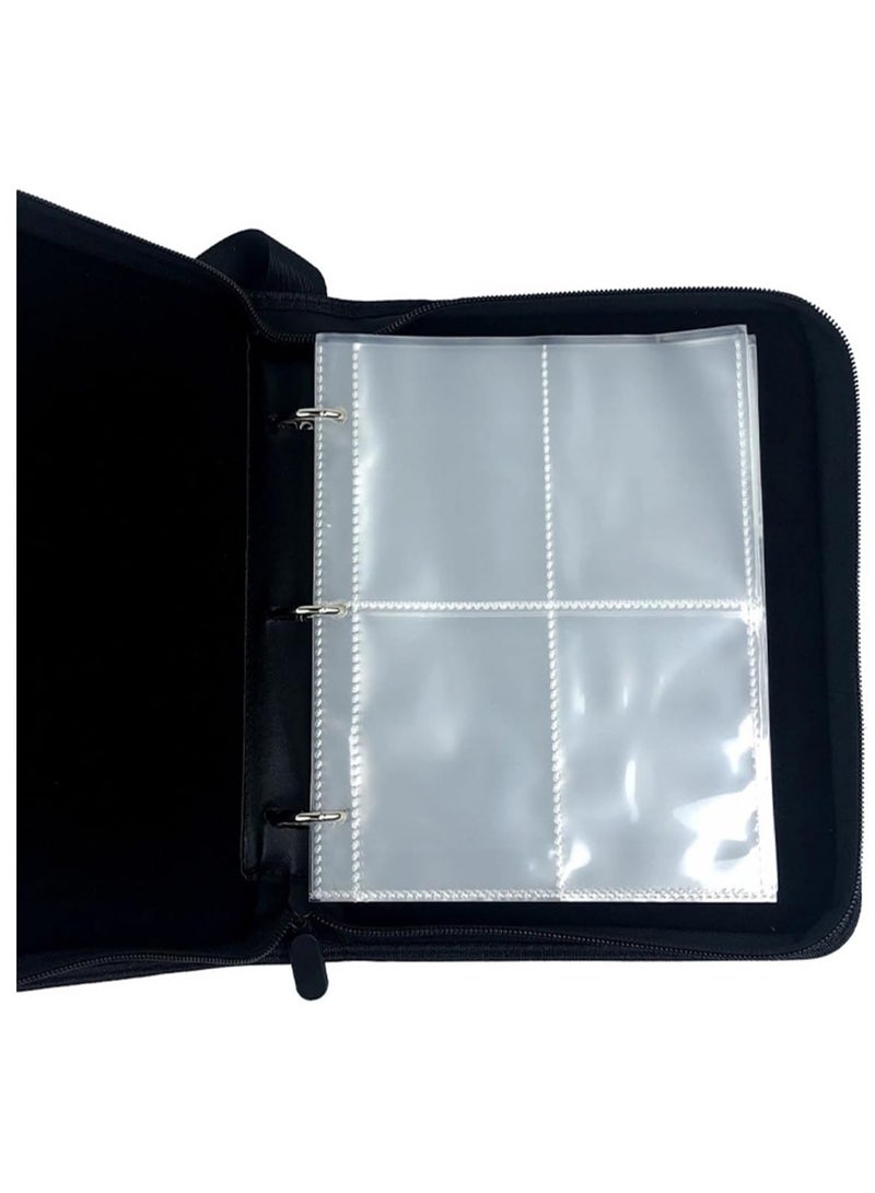 ECVV ECVV Cartoon Anime Card Binder Trading Card Games Collection Binder Case Book Holds Up to 400 Cards with 50 Removable Sleeves Carrying Case Binder Album - Image 1