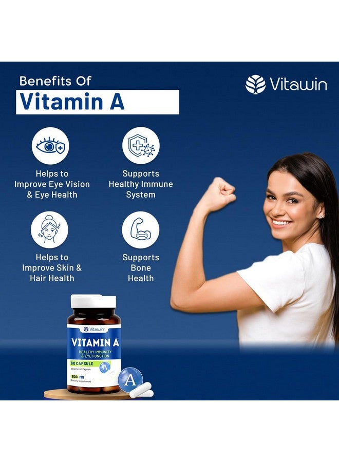 VitaWin Vitamin Supplements For Immunity || Healthy Skin || Eye Function || & Anti-Oxidant Support || Natural Herbal, Veg - 60 Capsules Nutrition Supplement (Vitamin A) - Image 5