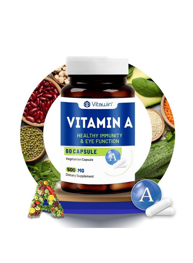 VitaWin Vitamin Supplements For Immunity || Healthy Skin || Eye Function || & Anti-Oxidant Support || Natural Herbal, Veg - 60 Capsules Nutrition Supplement (Vitamin A) - Image 1