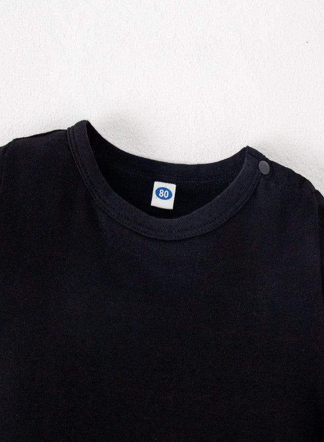 Magic Park 3M-3T Infant Long Sleeve Romper Baby Bodysuit Holiday Outfits Toddler Jumpsuit Winter Boy Girl Tops Pants Set (Black-1, 6-9 Months) - Image 3