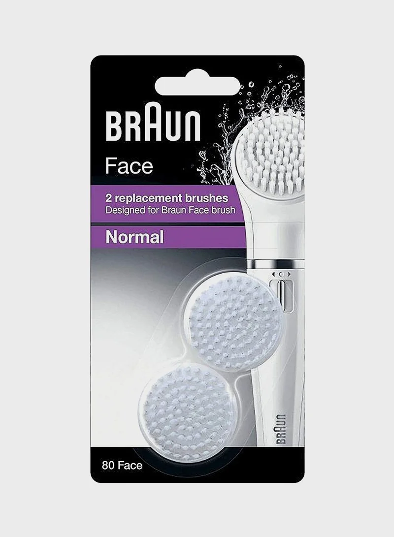 BRAUN 2-Piece Normal Replacement Cleansing Brush