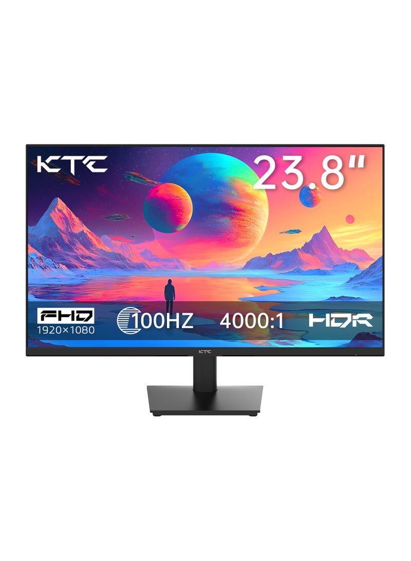 KTC 24 inch Monitor - 1080P 100Hz FreeSync Gaming Monitor with HDR10,VESA Mountable, Adjustable Tilt, ZeroFrame Design, HDMI,VGA,Earphone Ports, PC Work Monitor for Office - Image 1